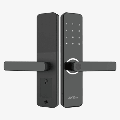 Cerradura Inteligente / Huella Digital y Wi-Fi / Mortise Europeo DIN / 300 Usuarios / App ZSmart / Carga Emergencia Micro-USB · ZKTECO