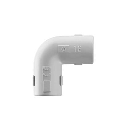 Unión en "L" (Codo) para tubería rígida, recomendado para cable eléctrico, PVC Auto-extinguible, de 32 mm · GEWISS
