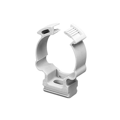 Soporte de collar (Abrazadera), PVC Auto-extinguible, cerrado para tubería de 25 mm · GEWISS