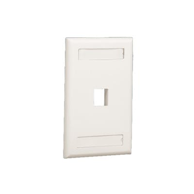 Placa de Pared Vertical, Salida Para 1 Puerto Keystone, Con Espacios Para Etiquetas, Color Blanco · PANDUIT