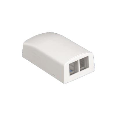 Caja de Montaje en Superficie, Para 2 Módulos Keystone, Color Marfil · PANDUIT