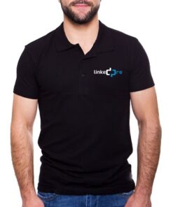 PLALPBL - PLALPBL-LINKEDPRO - Playera Tipo Polo Color Negro LinkedPRO Talla Grande - Relematic.mx - PLALPBM-1