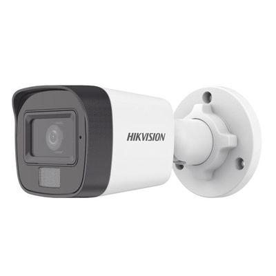 DS-2CE16D0T-LFS-HIKVISION-Bala TURBOHD 2 Megapixel (1080p) / Lente 2.8 mm / Dual Light (30 mts IR EXIR + 20 mts Luz Blanca) / Micrófono Integrado / Gran Angular 101° / Exterior IP67 / 4 Tecnologías