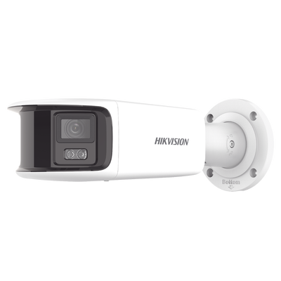 DS-2CD3T87G2P-LSU/SL(C)-HIKVISION-[ PROTECCIÓN ACTIVA ] Bala IP Panorámica 8 Megapixel / 180° / Lente 4 mm / Imagen a Color 24/7 / PoE / WDR 130° / IP67 / ACUSENSE / Protección Activa (Luz Estroboscópica y Alarma Audible) / 40 mts Luz Blanca / MicroSD