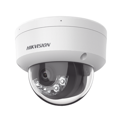 DS-2CD1123G2-LIU(F)-HIKVISION-[Dual Light] Domo IP 2 Megapixel / Lente 2.8 mm / 30 mts IR + 30 mts Luz Blanca / Micrófono Integrado / Antivandálico IK08 / ACUSENSE Lite / Exterior IP67 / H.265 / PoE / ONVIF / Micro SD