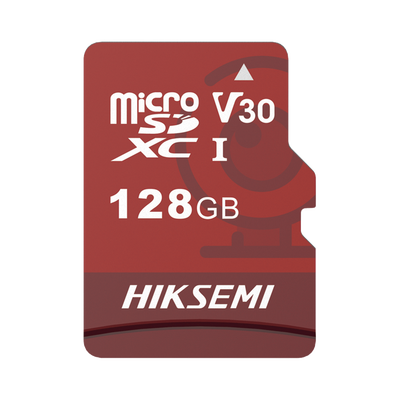 HS-TF-E1/128G-HIKSEMI by HIKVISION-Memoria microSD / Clase 10 de 128 GB / Especializada Para Videovigilancia (Uso 24/7) / Compatibles con cámaras HIKVISION y Otras Marcas / 95 MB/s Lectura / 50 MB/s Escritura