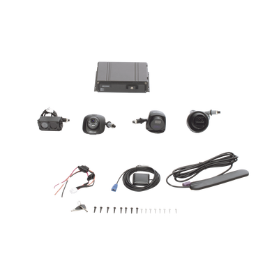 AE-MD5043-SD/GLF(LITE)(KIT)-HIKVISION-Kit DVR Móvil 1080P / Incluye 4 Cámaras TURBOHD 1080P / Modulo 4G y GPS / Soporta Memoria SD / Visualización por HikConnect Teams