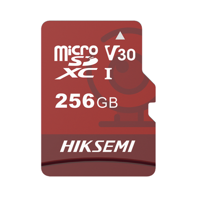 HS-TF-E1/256G-HIKSEMI by HIKVISION-Memoria microSD / Clase 10 de 256 GB / Especializada Para Videovigilancia (Uso 24/7) / Compatibles con cámaras HIKVISION y Otras Marcas / 95 MB/s Lectura / 55 MB/s Escritura