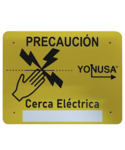 SYSLETV2-YONUSA-Letrero de PRECAUCION para cercas electrificadas (21.8 x 17 cm)