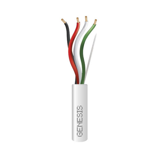 5476-6101/500-GENESIS-Bobina de 152 Metros / Cable de Cobre / 4 x 14 AWG / Tipo Audio CMR, CL2R, FT4 / Color Blanco / Para Aplicaciones en Audio / AUDACIOUS