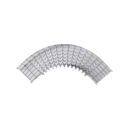 CH-C90-54/400EZ-CHAROFIL-Curva Pre-Fabricada Horizontal de 90° con medidas de 54 mm de Peralte y 400 mm Ancho (54/400 mm)